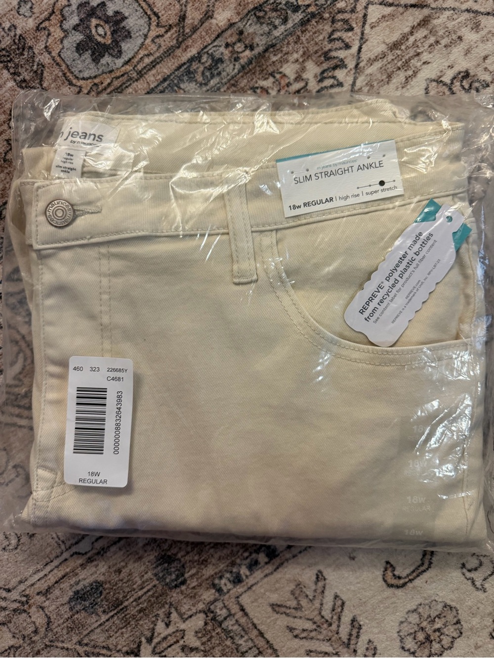Maurices Slim Straight Ankle Jeans - Cream